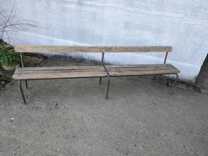 School bench with backrest