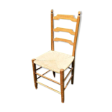 Chaise bois et paille
