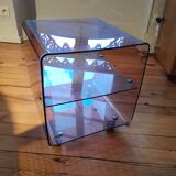 Michel Dumas 70's serving trolley/coffee table on wheels