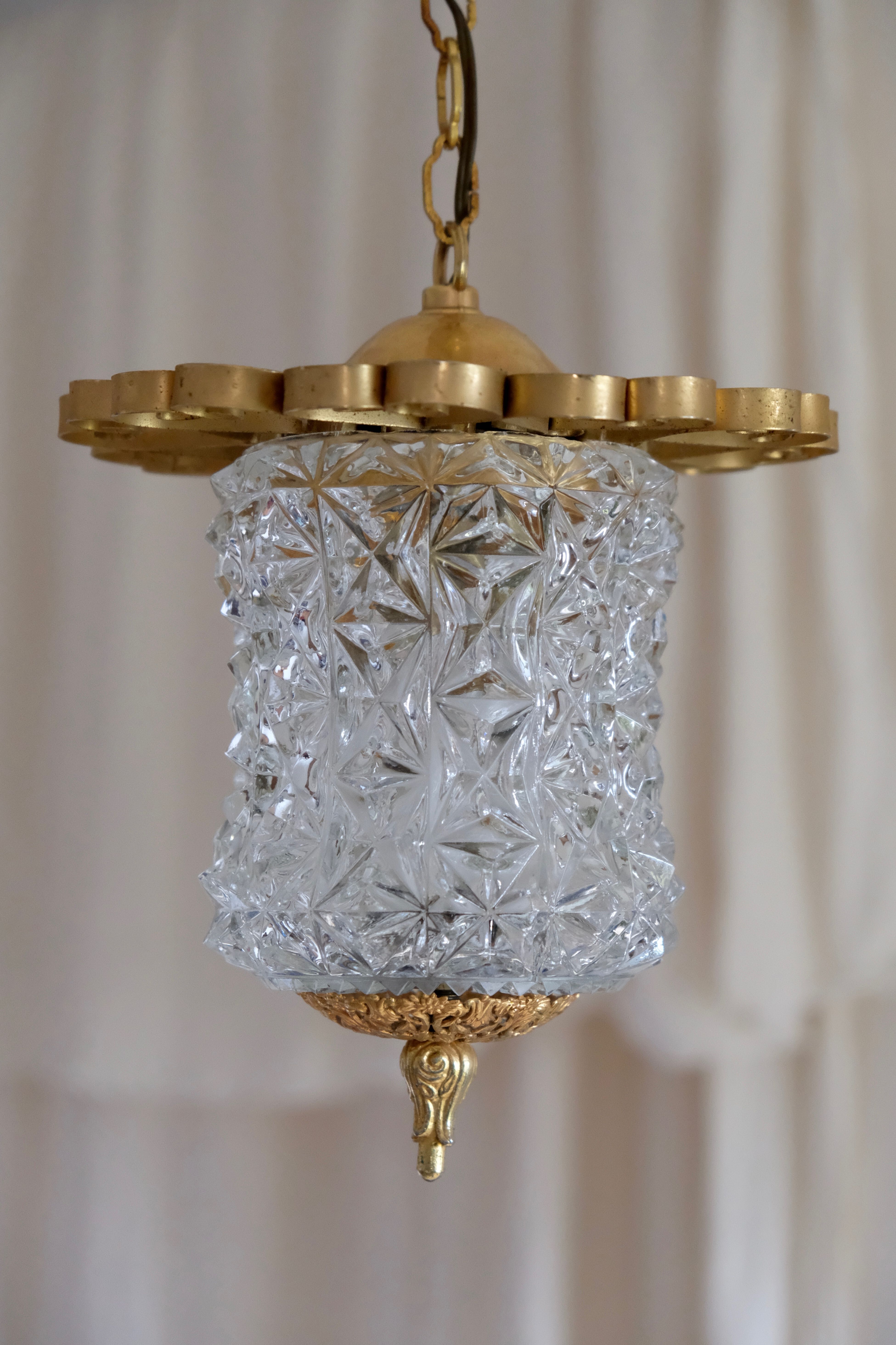 Glass and brass hanging 1950s