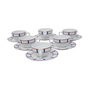 6 tasses a thé porcelaine - basque