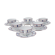 6 basque porcelain tea cups