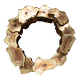 Brass sun mirror from around 1970 (31 cm)