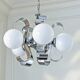 Vintage Space Age chrome chandelier, 1970s