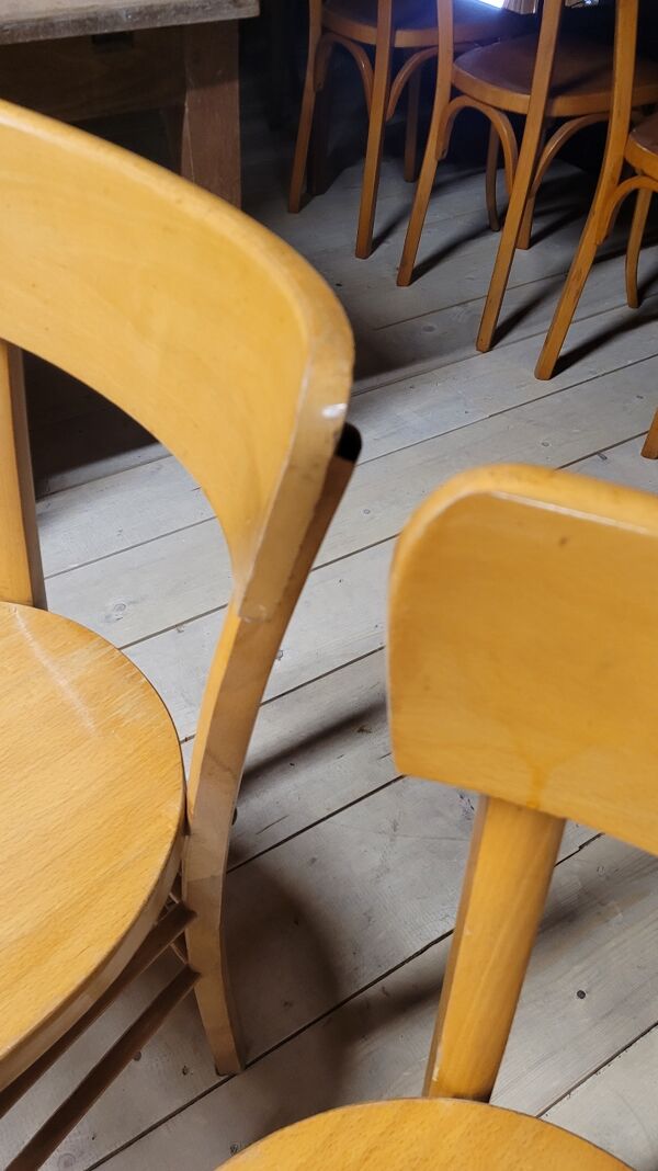 Paire chaises de bistrot ancienne, 1950s