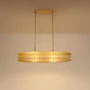 Ceiling light by Roberto Volonterio and Cesare Benedetti, brass and glass, 1980.