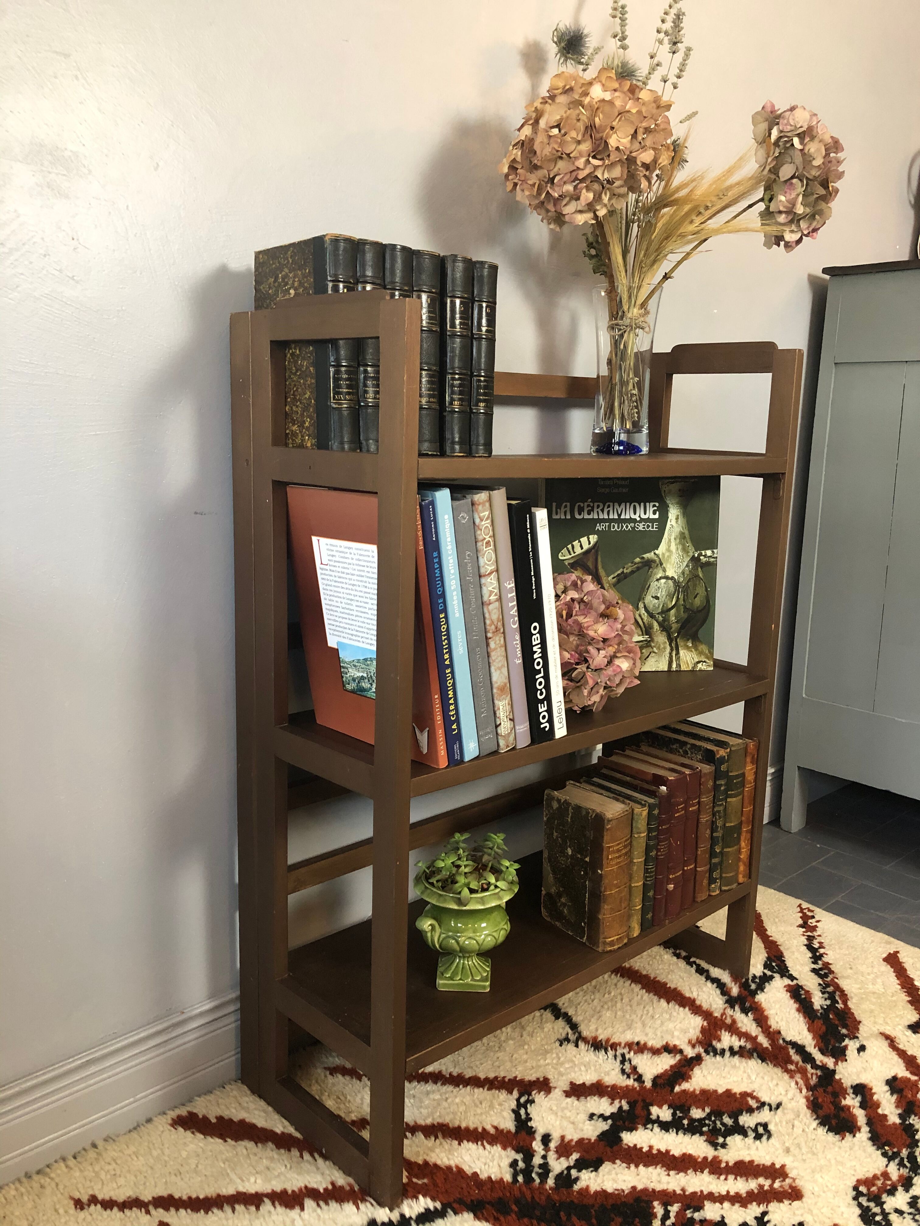 Vintage bookseller's shelf