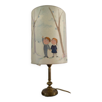 Hand-painted vintage night lamp