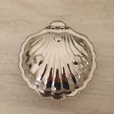 Stainless steel and glass shell butter dish