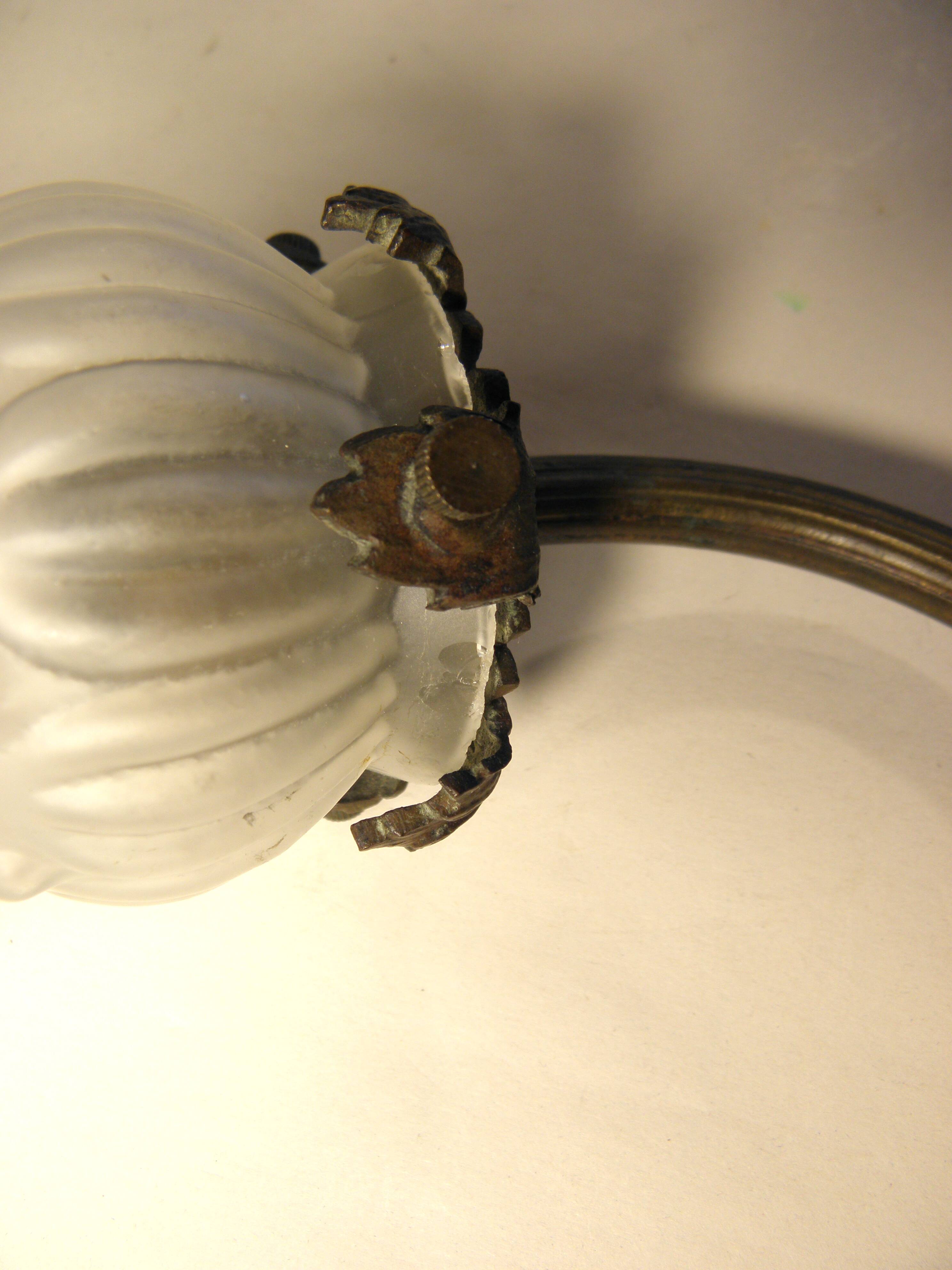 Bronze swan neck wall light 1900