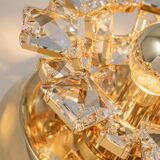 Pair of wall sconces in gilded crystal by Palwa, Germany, 1960s.