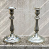 Two antique candle holders
