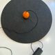 Designer chandelier, metal and soundproofing felt