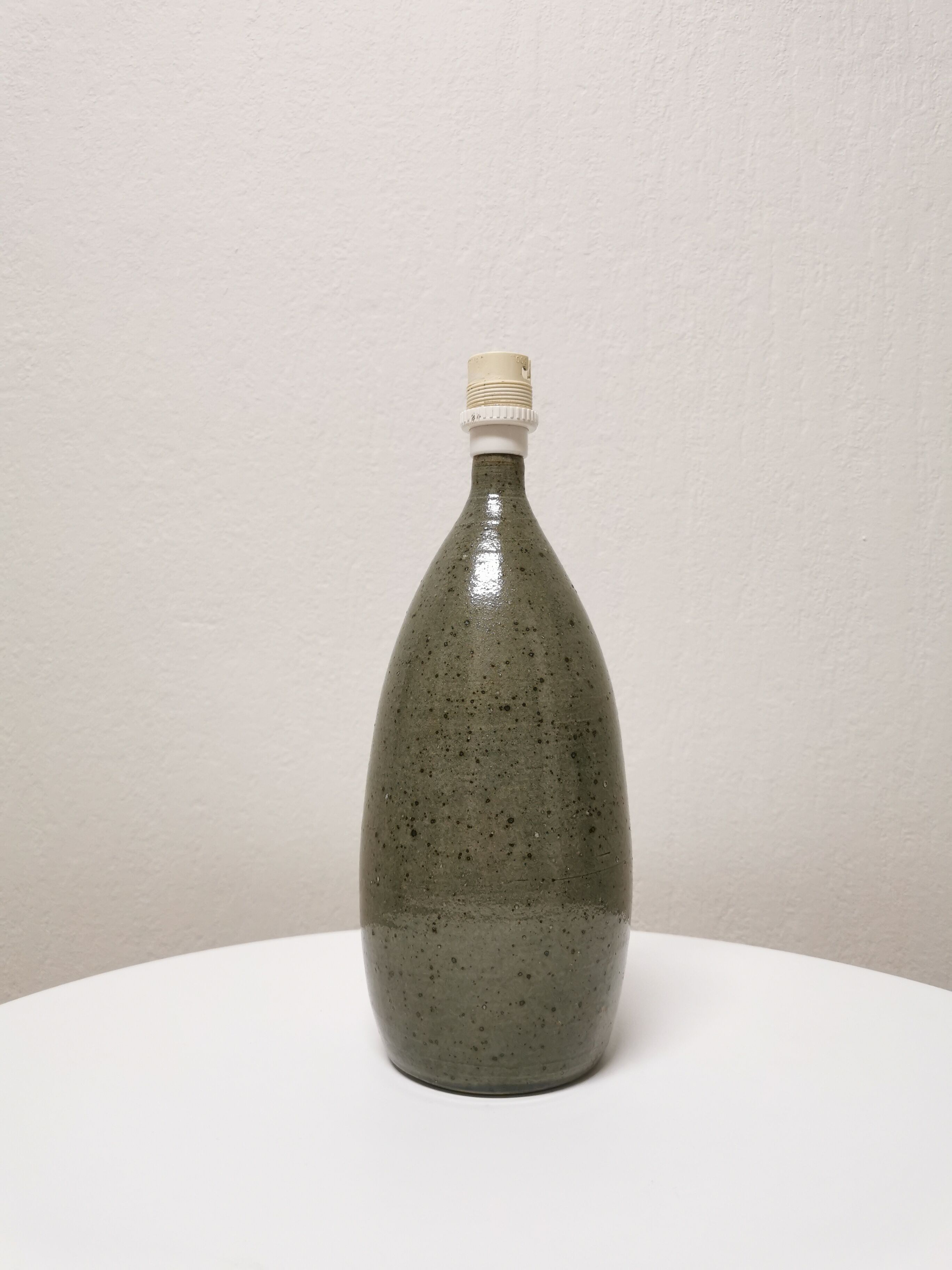 Enamelled stoneware table lamp, 1960