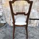 Chair style louis xvi carved wood & vintage white fabric