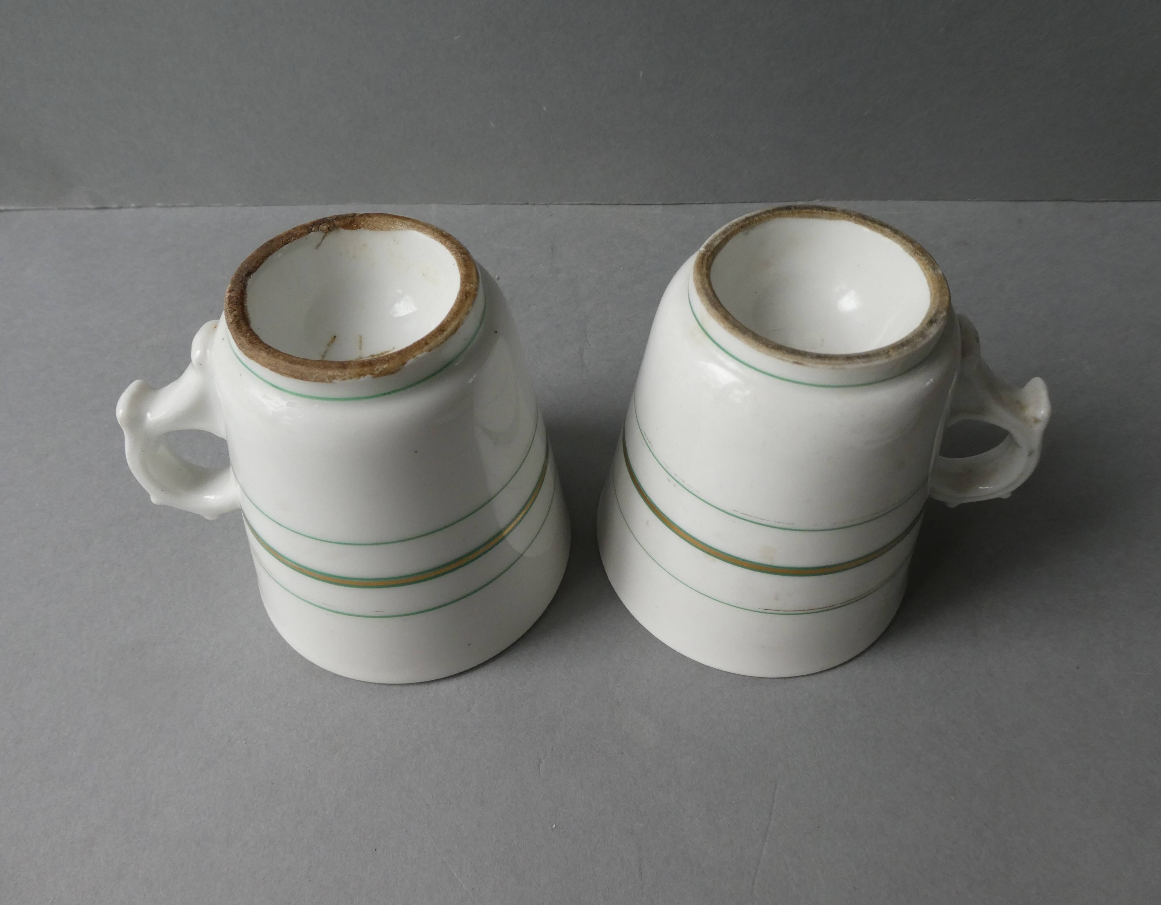 2 brulot cups Napoleon III period, 19th