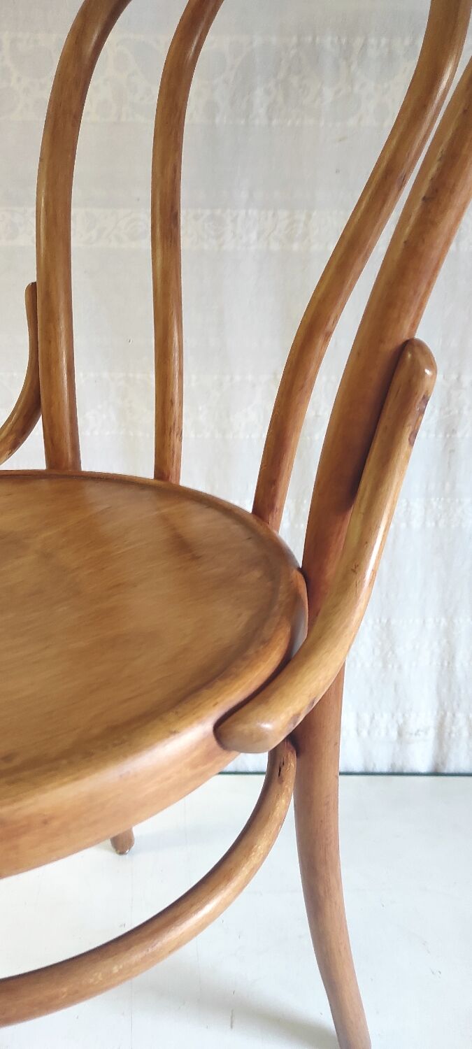 Bistro chair n°18 in bent wood by Fischel - 1920s/1930s