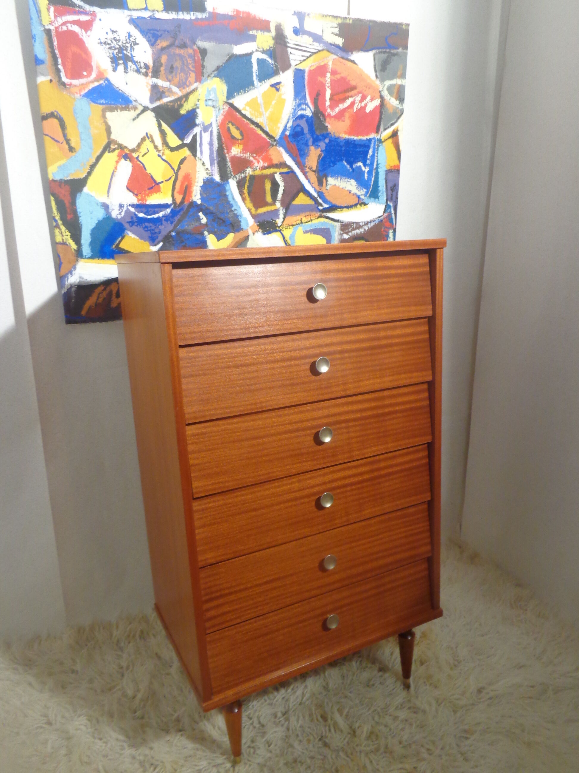 Vintage 1960s chest odf drawers