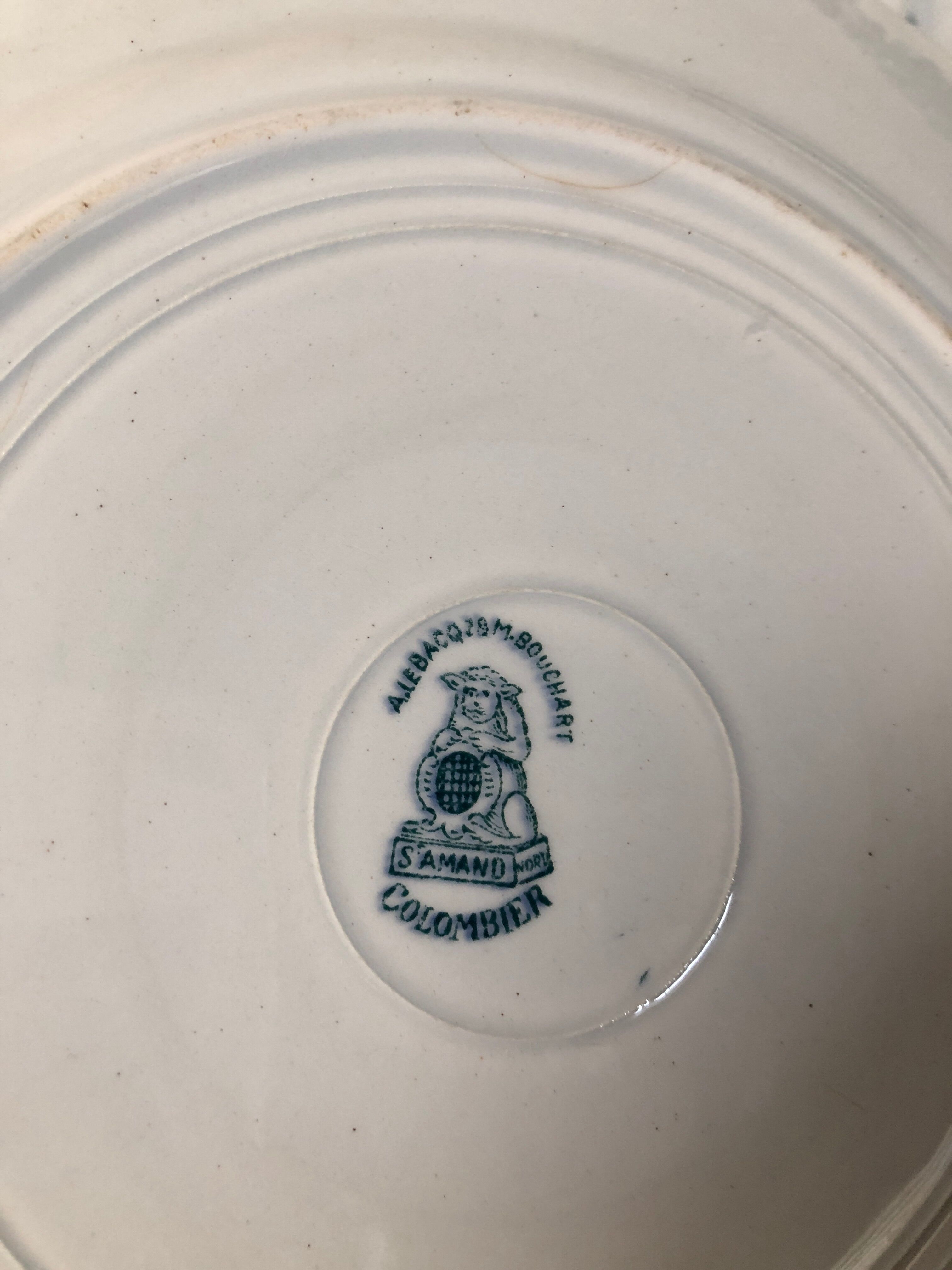 Set of 8 vintage plates Saint Amand