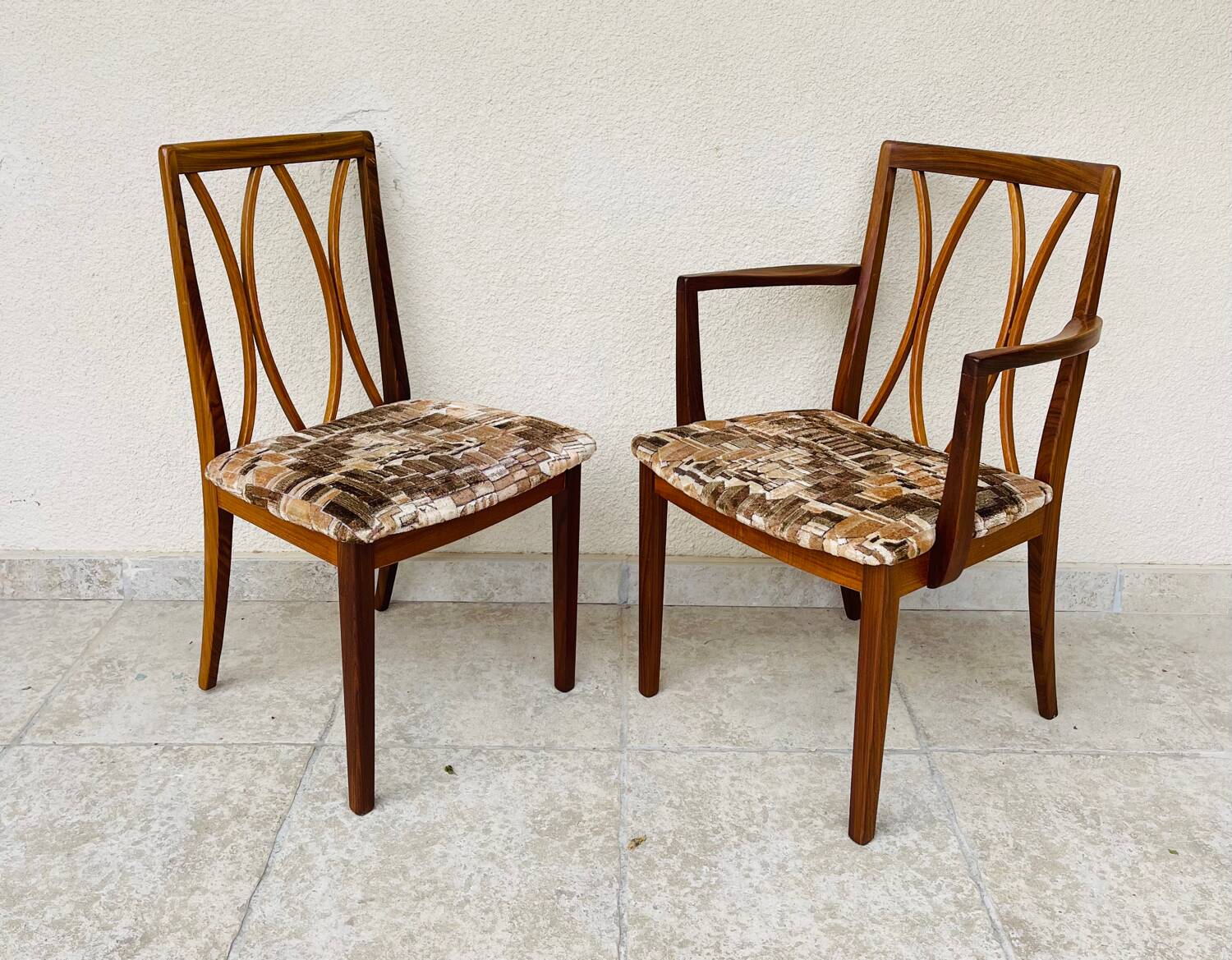 Chaise et fauteuil vintage 1960