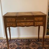 Coiffeuse en marqueterie de fleurs style Louis XV