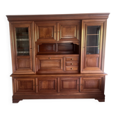 Meuble buffet Bibliotheque Bois massif merisier