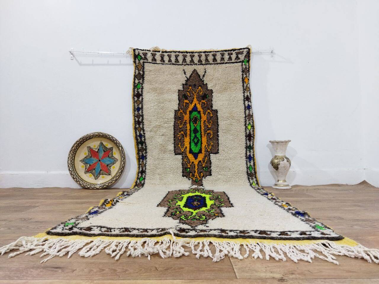 Handcrafted Moroccan Berber Rug 217 X 88