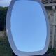 Vintage Wall Mirror, smoked glass, two-tone circa 1980s