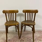 Pair of Baumann bistro chairs