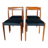 German Lübke vintage black chairs - 4 pieces - great set