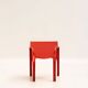 Set de 4 fauteuils "Gaudi" rouges de Vico Magistretti pour Artemide