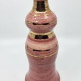 Georges Pelletier soliflore vase in fine gold rose ceramic, France.