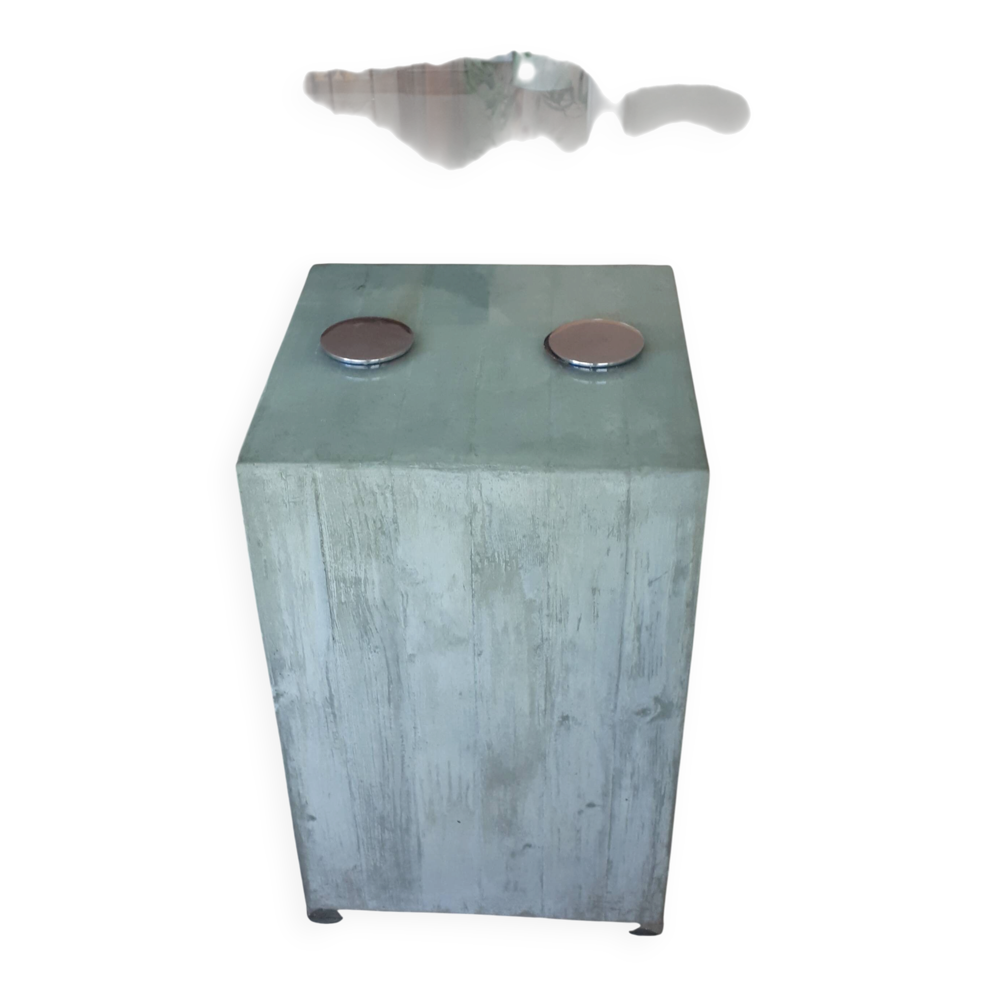 Table salle à manger verre et béton Saporiti 1970
