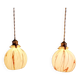 Duo de suspensions Art Déco en opaline marbrée, années 1920-30