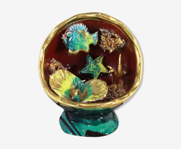Lampe de table en céramique Vallauris vintage