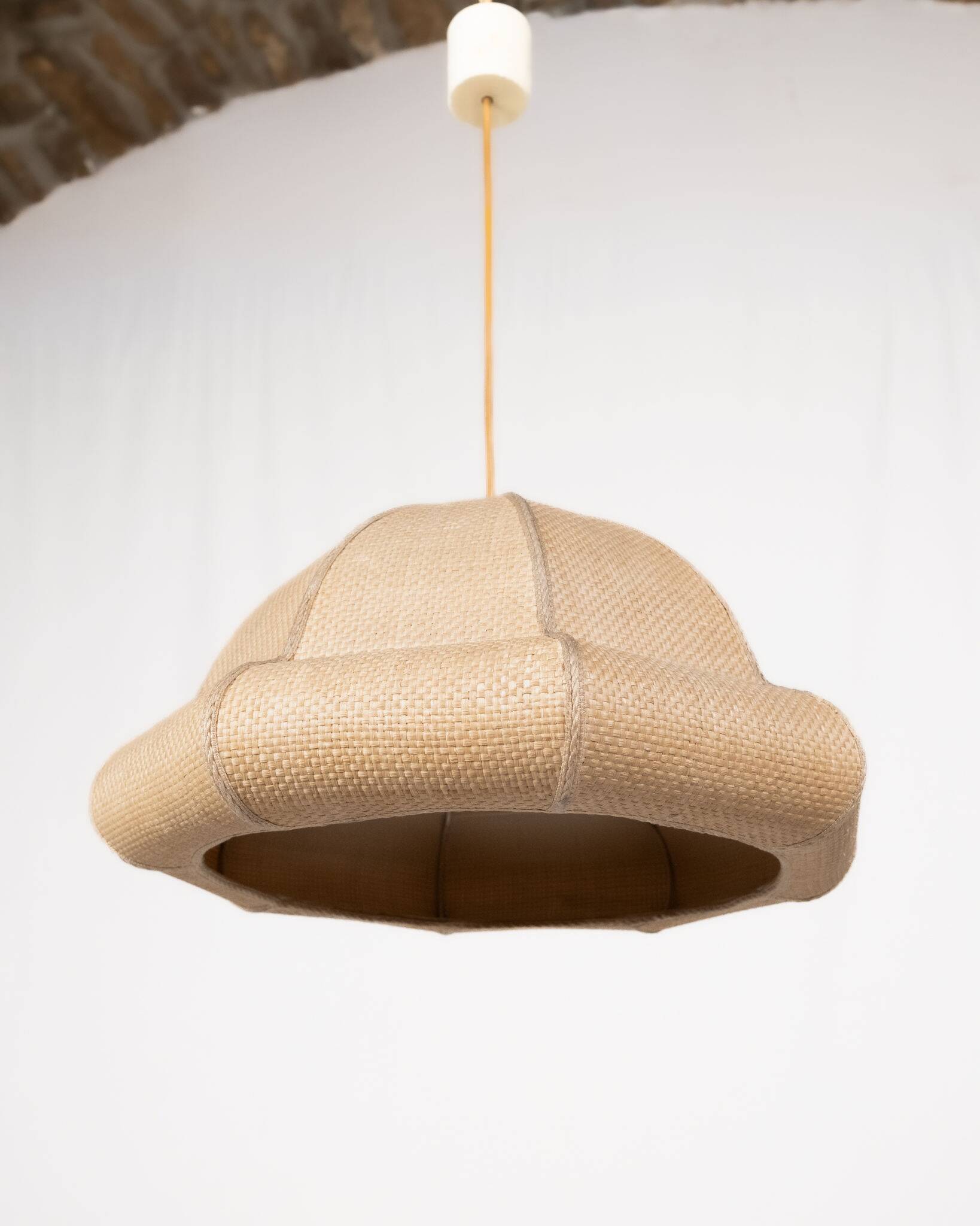 Suspension in natural raffia, France, 1960s