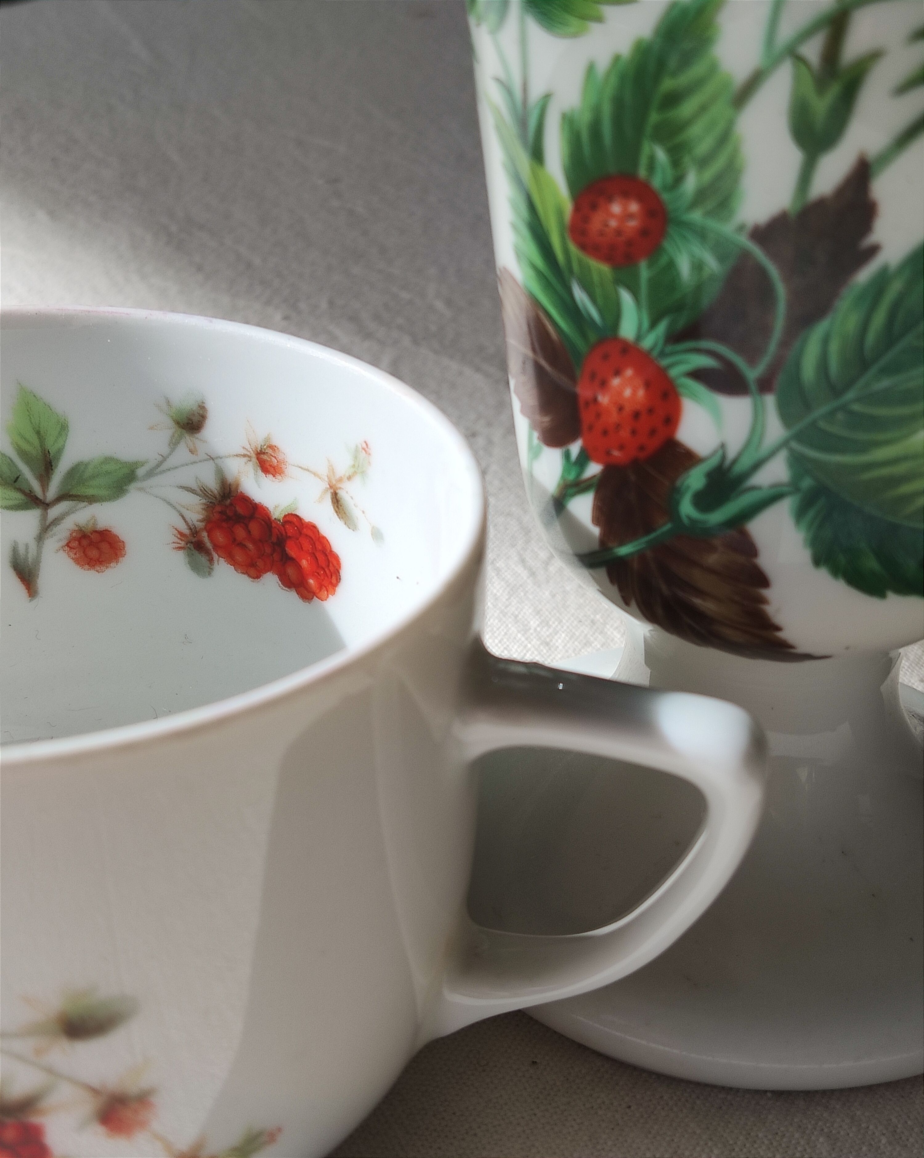 Matching mazagran and cup - paris porcelain