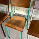 Set of 4 mismatched old school style chairs