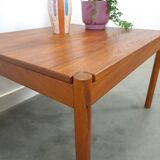 Vierkante Deense teak salontafel Magnus Olesen met ronde poten, nr.2