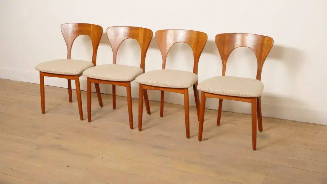 6 x dining chair | Koefoeds Hornslets | Niels Koefoed | Model Peter | Teak