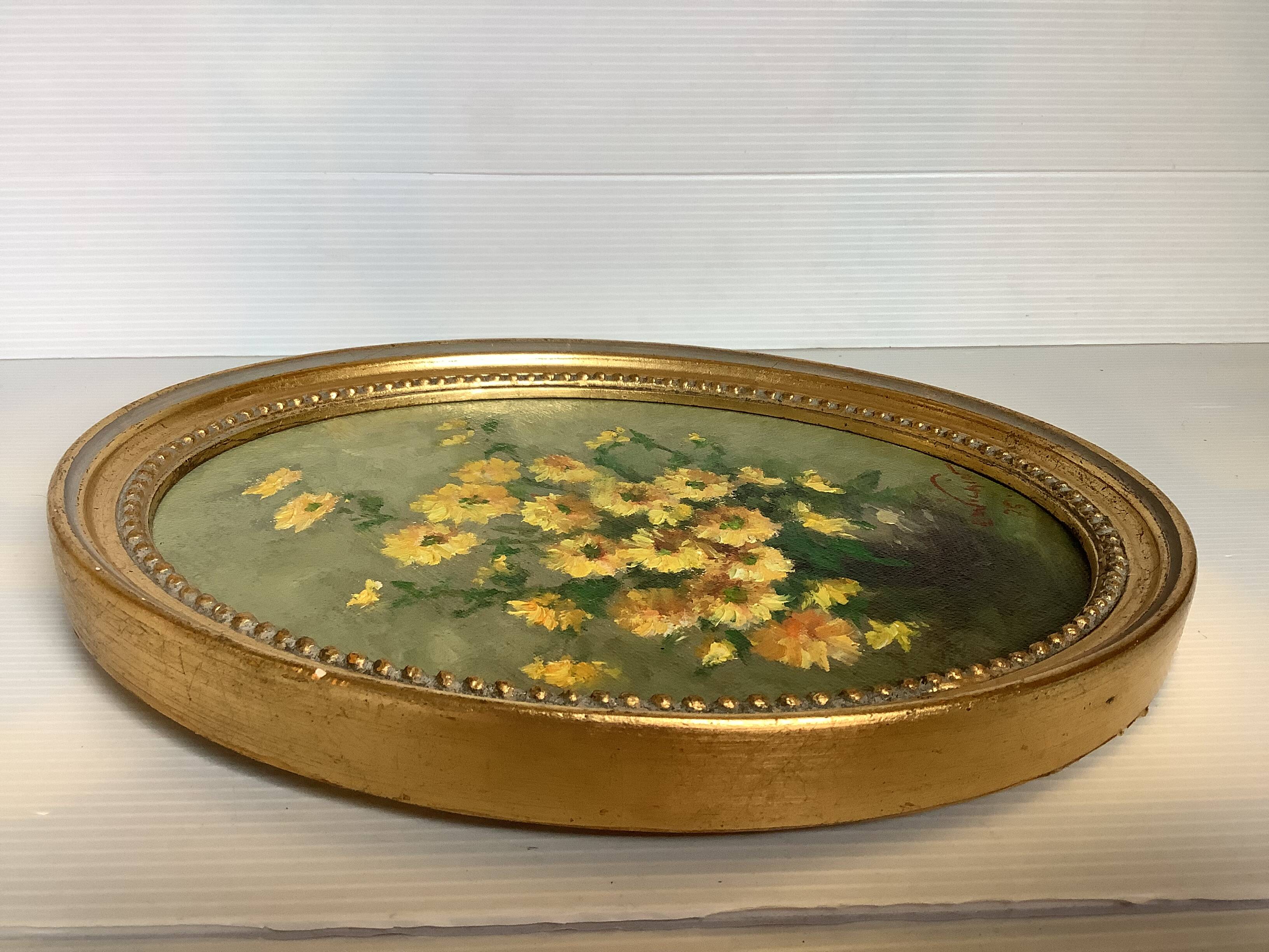 Pair of flower paintings Émile Wilkin