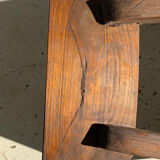 Solid wood chair with hexagonal seat
