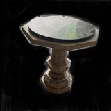 Side table with vintage marble top TBE