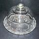 Vintage molded glass cheese bell and presentation plate 16cm