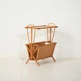 Scandinavian Woven Bamboo Magazine Rack