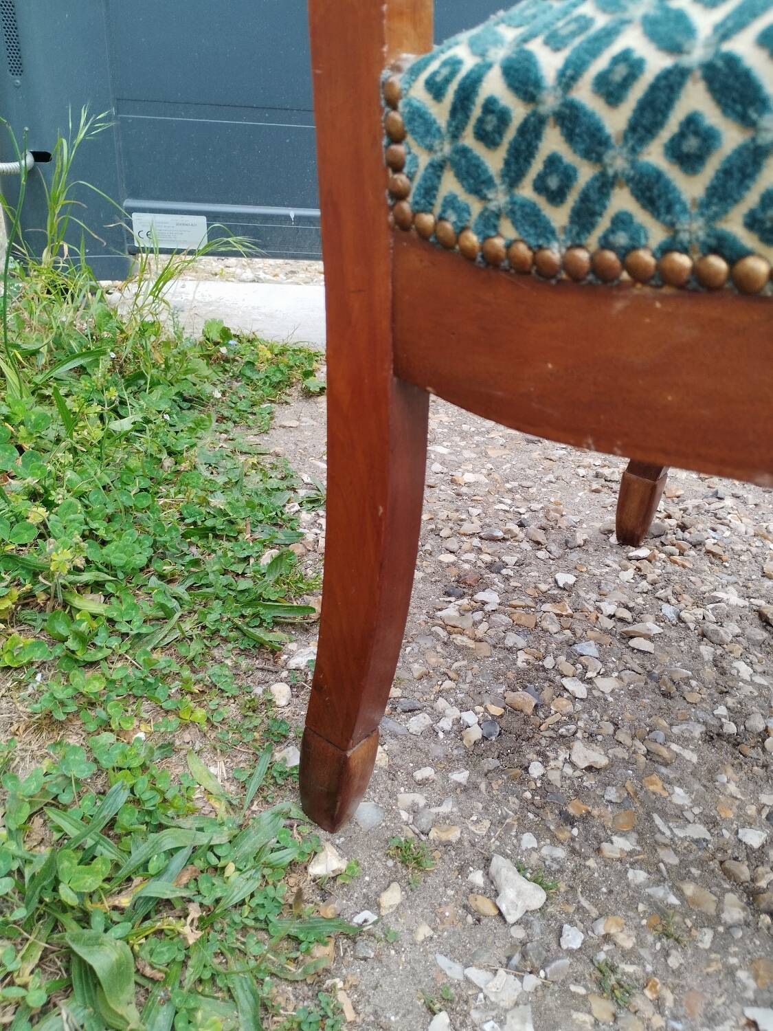 Pair of antique Louis XVI mahogany armchairs from the 19th century