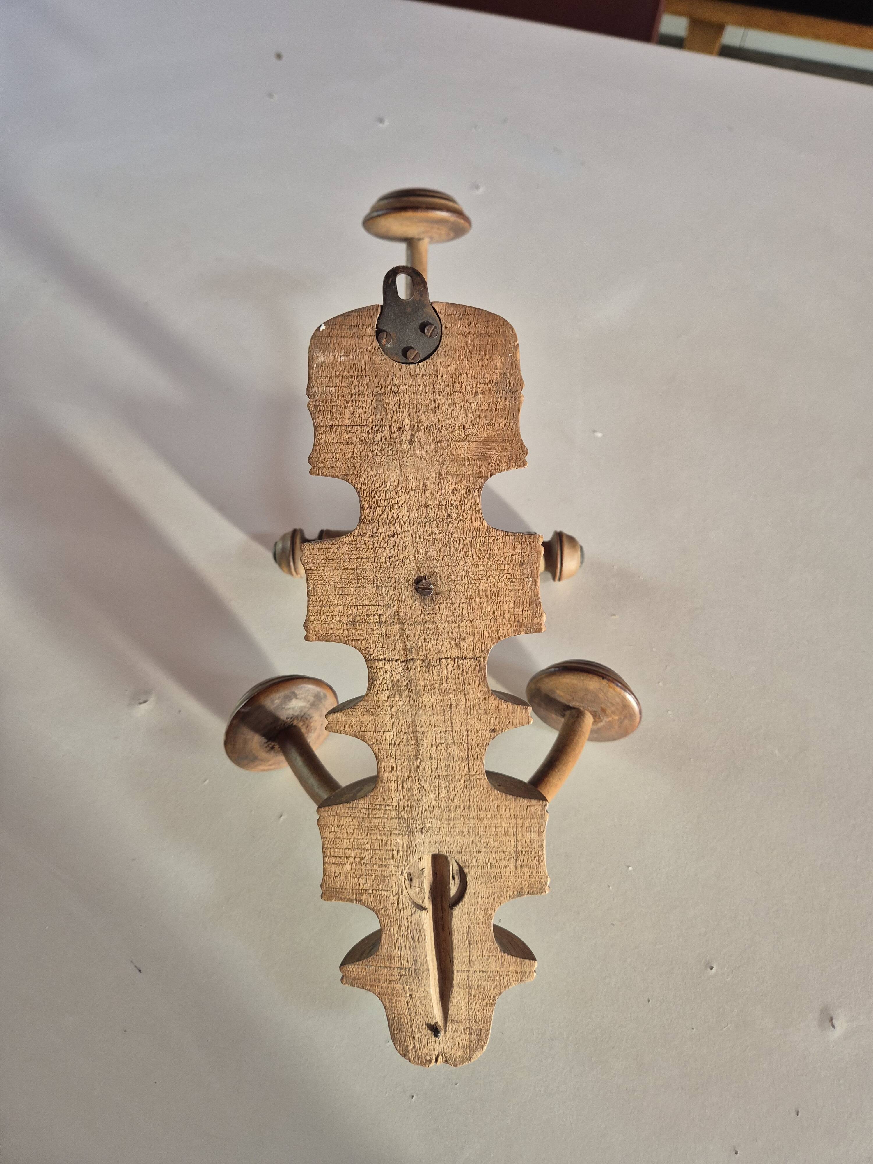 vintage wooden coat rack from the 1960s
