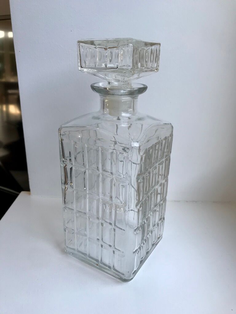 70s glass whisky decanter