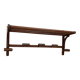 Old oak wall coat rack