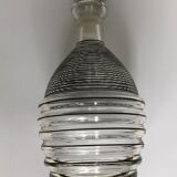 Streaked glass carafe